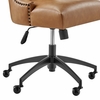 Empower Channel Tufted Vegan Leather Office Chair in Black Tan