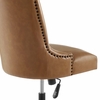 Empower Channel Tufted Vegan Leather Office Chair in Black Tan