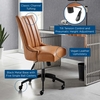 Empower Channel Tufted Vegan Leather Office Chair in Black Tan