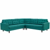 Empress 3 Piece Fabric Sectional Sofa Set