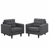 Empress Armchair Upholstered Set of 2