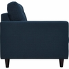 Empress Left-Facing Upholstered Fabric Loveseat in Azure