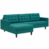 Empress Left-Facing Upholstered Sectional Sofa