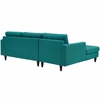 Empress Left-Facing Upholstered Sectional Sofa