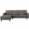 Empress Left-Facing Upholstered Sectional Sofa