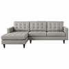 Empress Left-Facing Upholstered Sectional Sofa