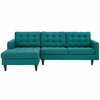 Empress Left-Facing Upholstered Sectional Sofa