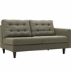 Empress Right-Facing Upholstered Fabric Loveseat