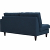 Empress Right-Facing Upholstered Fabric Loveseat