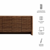 Emric Wave 66" 4-Door Sideboard in Walnut