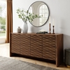 Emric Wave 66" 4-Door Sideboard in Walnut