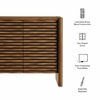 Emric Wave Accent Cabinet in Walnut