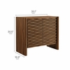 Emric Wave Accent Cabinet in Walnut