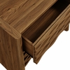 Emric Wave Nightstand in Walnut