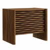 Emric Wave Nightstand in Walnut