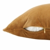 Enhance 18 Inch Performance Velvet Throw Pillow in Cognac