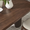 Enric 84 Inch Mango Wood Oval Dining Table in Walnut