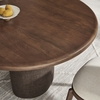 Enric 84 Inch Mango Wood Oval Dining Table in Walnut