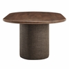 Enric 84 Inch Mango Wood Oval Dining Table in Walnut