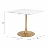 Epas Dining Table in White & Gold