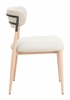 Equinox Armless Dining Chair Set of 2 in Oyster Gray & Natural