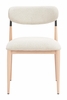 Equinox Armless Dining Chair Set of 2 in Oyster Gray & Natural