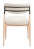 Equinox Armless Dining Chair Set of 2 in Oyster Gray & Natural