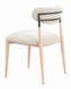 Equinox Armless Dining Chair Set of 2 in Oyster Gray & Natural