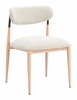 Equinox Armless Dining Chair Set of 2 in Oyster Gray & Natural