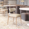 Equinox Armless Dining Chair Set of 2 in Oyster Gray & Natural