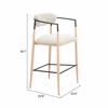 Equinox Barstool in Oyster Gray & Natural
