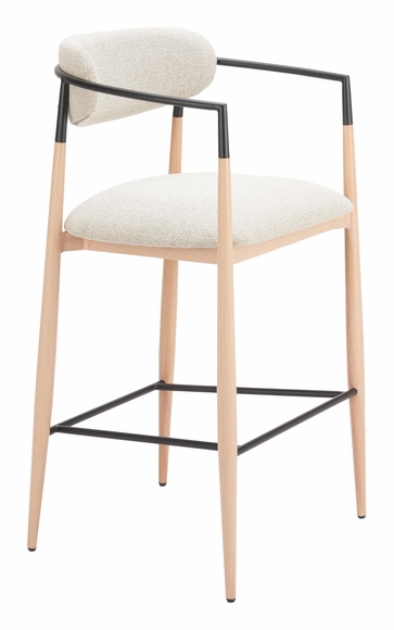 Equinox Barstool in Oyster Gray & Natural