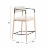 Equinox Counter Stool in Oyster Gray & Natural