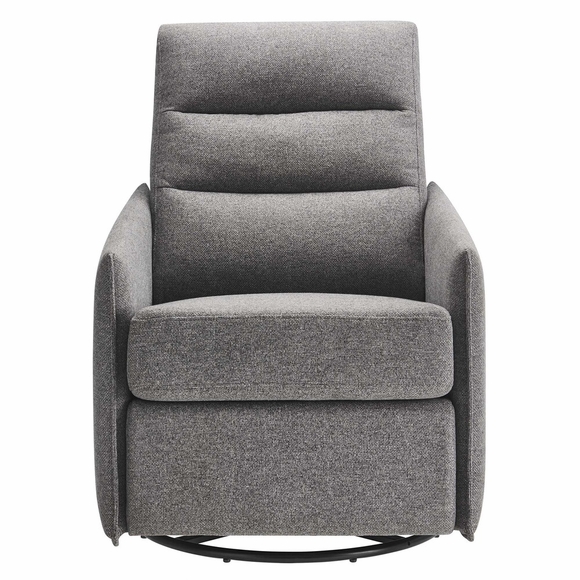 Etta Upholstered Fabric Lounge Chair in Light Gray