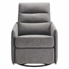 Etta Upholstered Fabric Lounge Chair in Light Gray