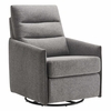 Etta Upholstered Fabric Lounge Chair in Light Gray