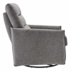 Etta Upholstered Fabric Lounge Chair in Light Gray