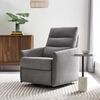 Etta Upholstered Fabric Lounge Chair in Light Gray