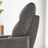 Etta Upholstered Fabric Lounge Chair in Light Gray