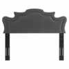Evangeline Performance Velvet Full/Queen Headboard in Charcoal