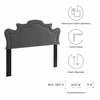 Evangeline Performance Velvet Full/Queen Headboard in Charcoal