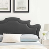 Evangeline Performance Velvet Full/Queen Headboard in Charcoal