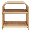 Eve Curved Natural Rattan Side Table