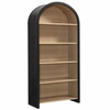 Evie Arched Wide Bookcase Display Cabinet in Black