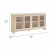 Evren 4-Door Sideboard Storage Display Cabinet in Ash