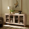 Evren 4-Door Sideboard Storage Display Cabinet in Ash
