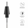 Faye Metal Wall Sconce in Black