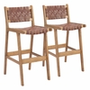 Feder Barstool Set of 2 in Brown