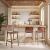 Feder Barstool Set of 2 in Brown