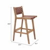 Feder Barstool Set of 2 in Brown
